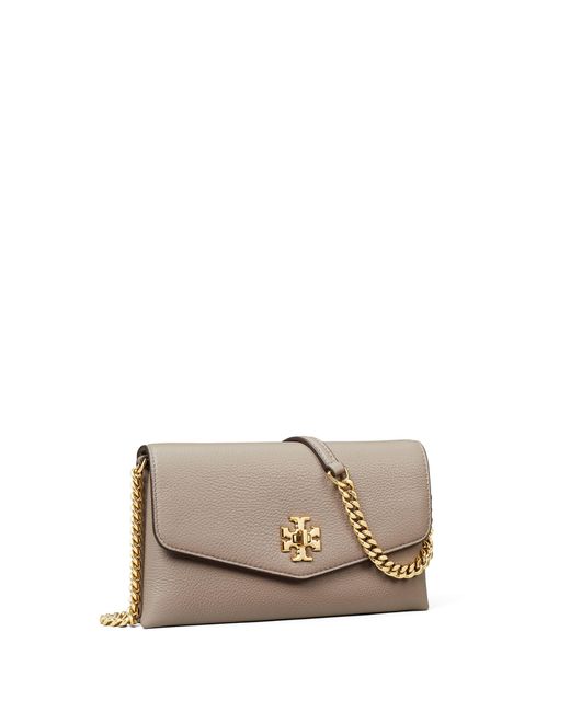 Tory Burch Kira Pebbled Leather Chain Wallet