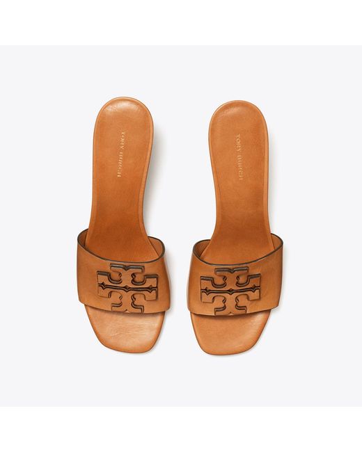 Tory Burch Brown Ines 55Mm Leather Mules