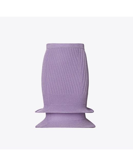 Tory Burch Purple Metallic Hoop Skirt