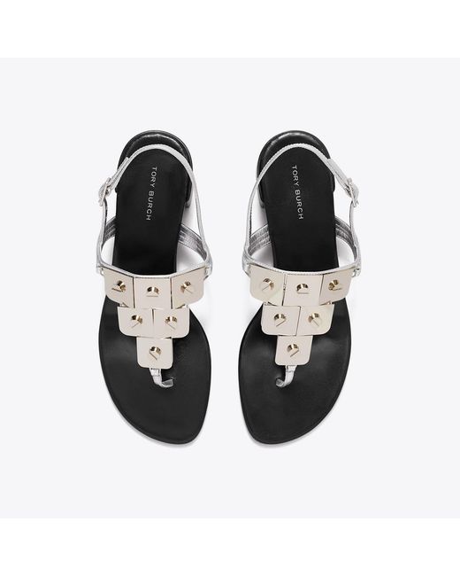 Tory Burch White Gladiator Capri Heeled Sandal