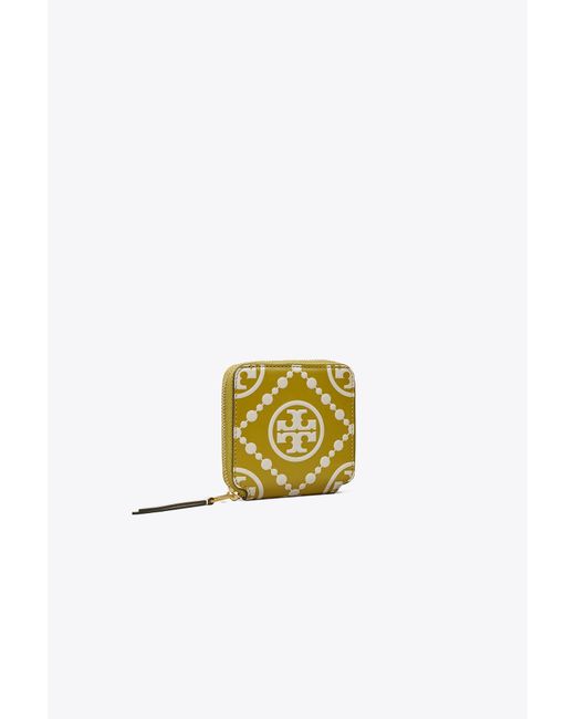 Tory Burch Leather T Monogram Contrast Embossed Bifold Wallet in