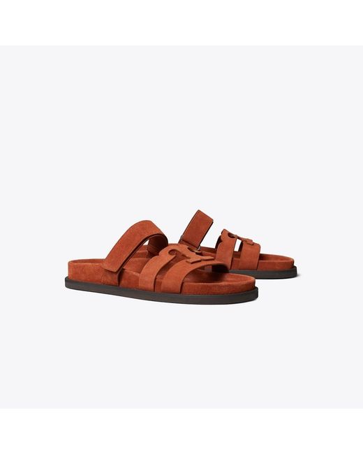 Tory Burch Brown Ines Sport Slide