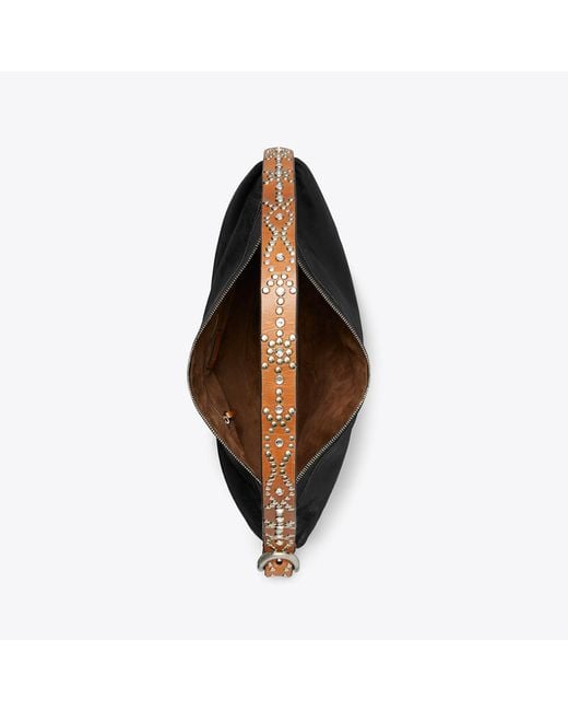 Tory Burch Black Studded Balloon Bag