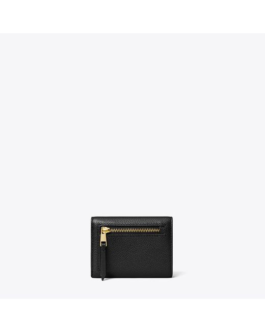 Tory Burch Black Small Pebble Envelope Wallet, One Size