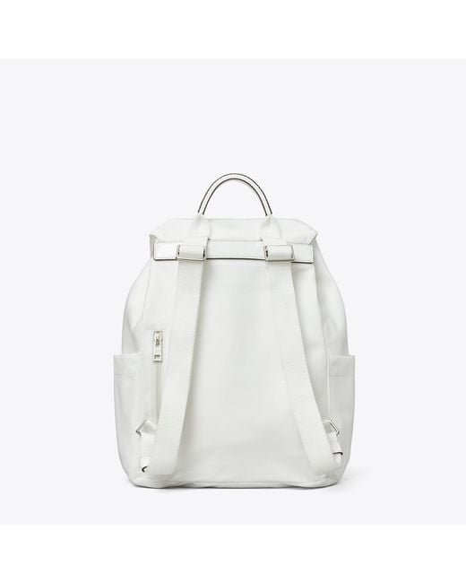 Tory Burch White Virginia Backpack