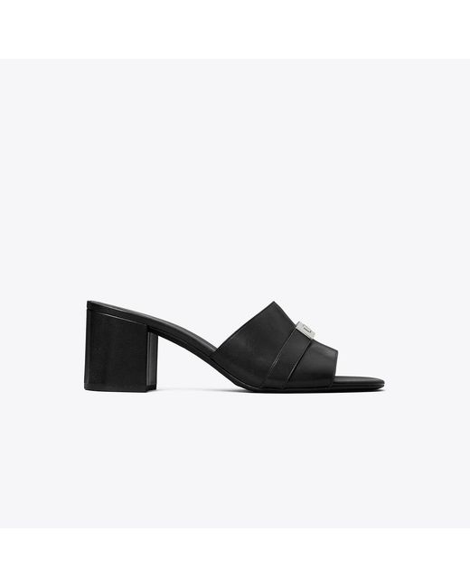 Tory Burch Black Leelee Heeled Mule