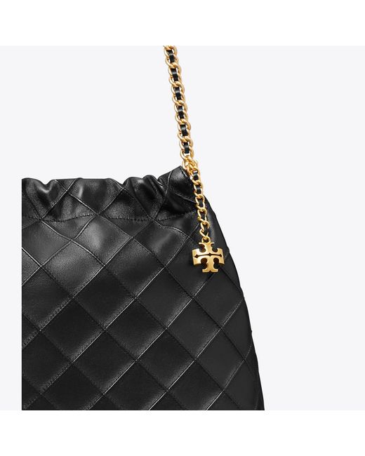 Tory Burch Black Fleming Soft Hobo Bag, One Size