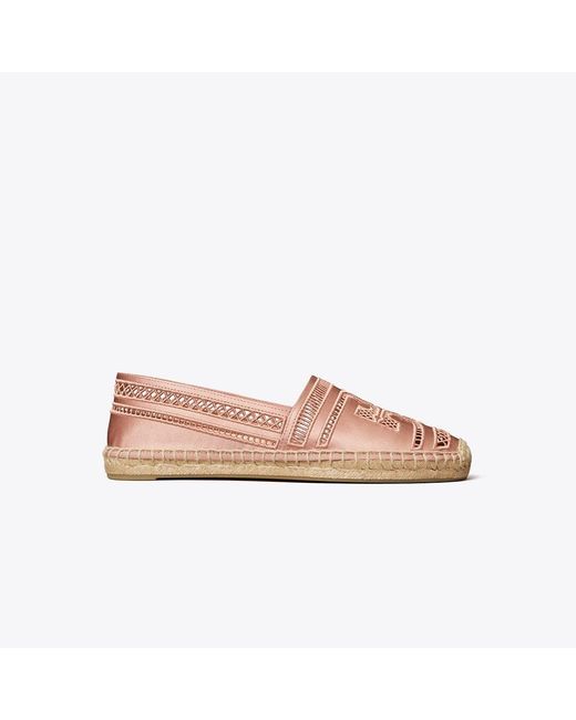 Tory Burch Pink Open Weave Espadrille