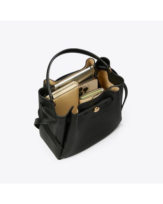 Tory Burch Brown Romy Suede Bucket Bag, One Size