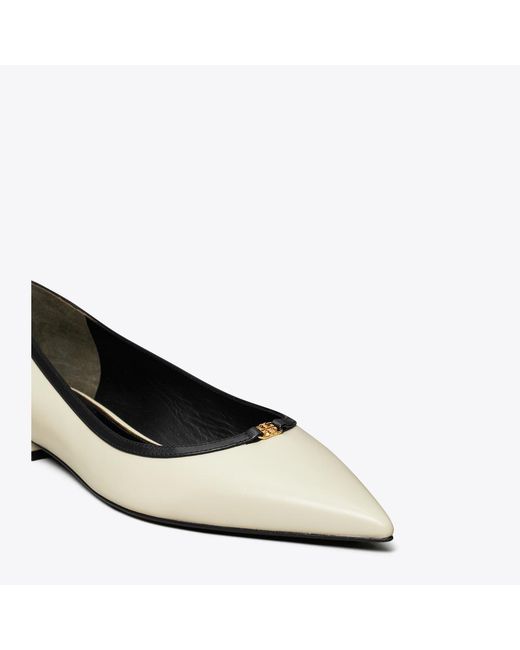 Tory Burch Multicolor Double T Buckle Flat