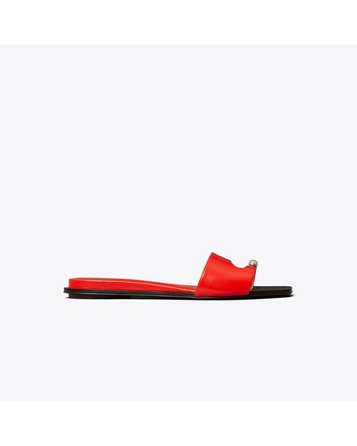 Tory Burch Red Pierced Slide for men