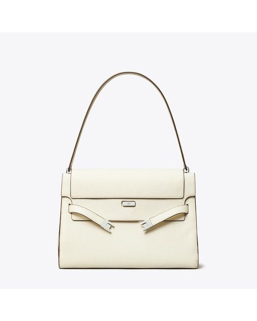 Tory Burch Natural Large Lee Radziwill Shoulder Bag, One Size