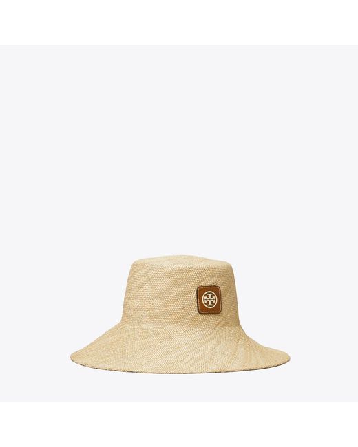 Tory Burch Natural Straw Bucket Hat