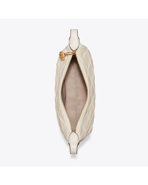 Tory Burch Natural Fleming Pochette, One Size