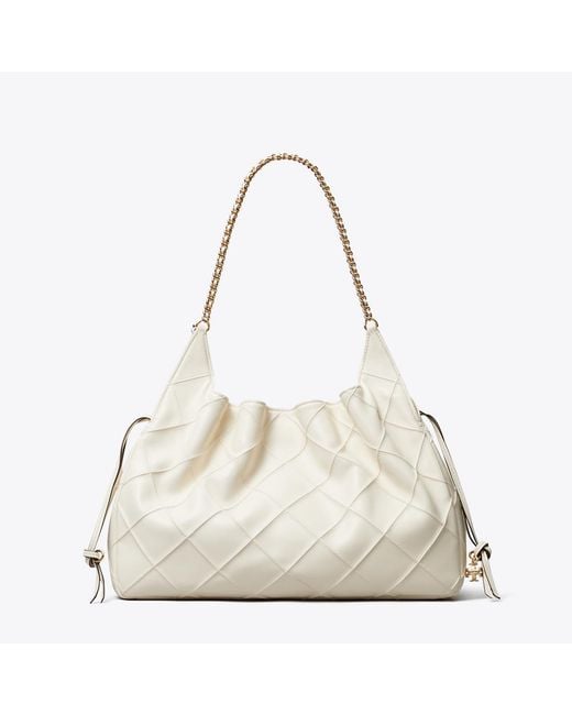 Tory Burch Natural Large Fleming Tote, One Size