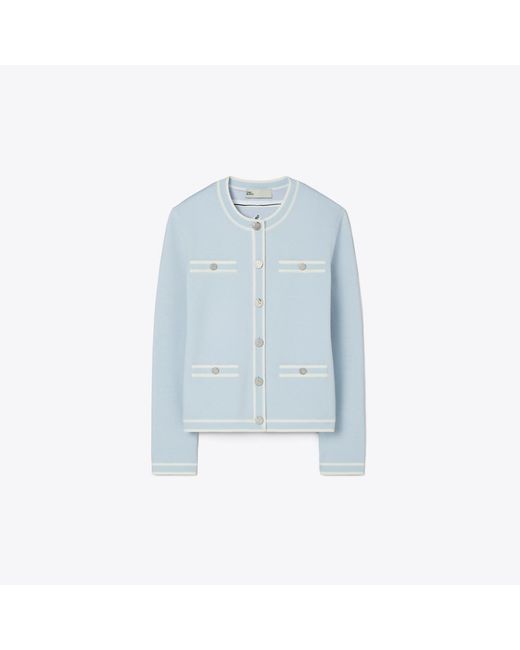 Tory Burch Blue Kendra Cardigan