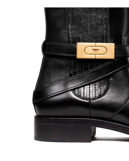 Tory Burch T Hardware Chelsea Boot in Black - Lyst