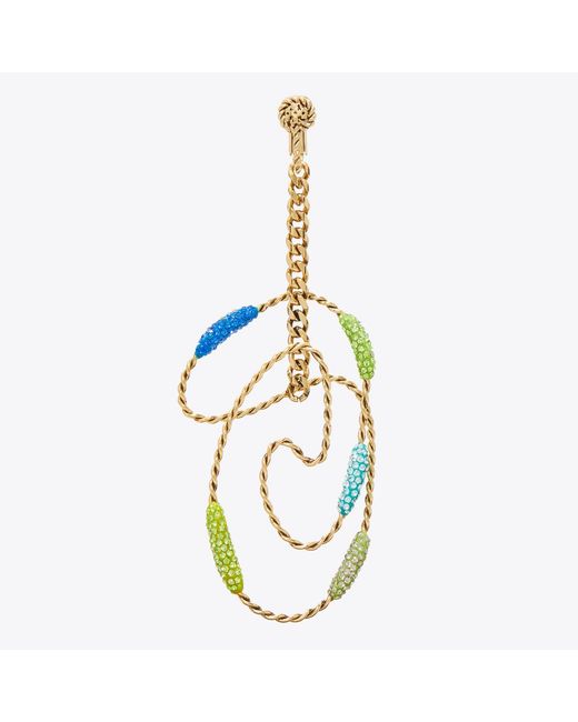 Tory Burch Metallic Runway Swirl Hoop Earrings