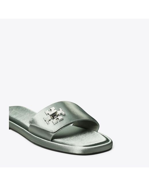 Tory Burch Green Turnlock Slide
