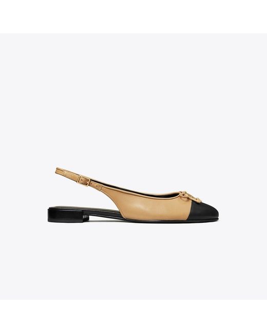 Tory Burch Multicolor Cap-Toe Slingback