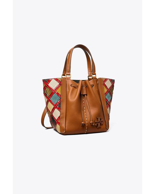 Tory Burch Brown Mcgraw Patchwork Dragonfly