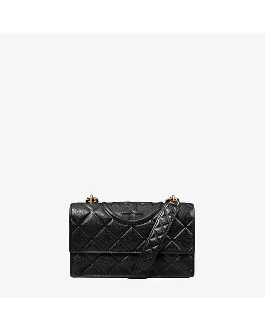 Tory Burch Black Small Fleming Shoulder Bag, One Size