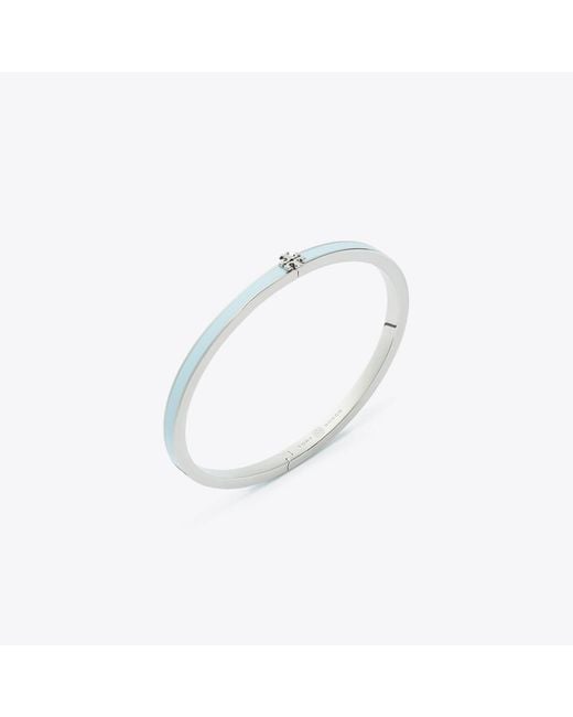Tory Burch White Icon Thin Enamel Bracelet