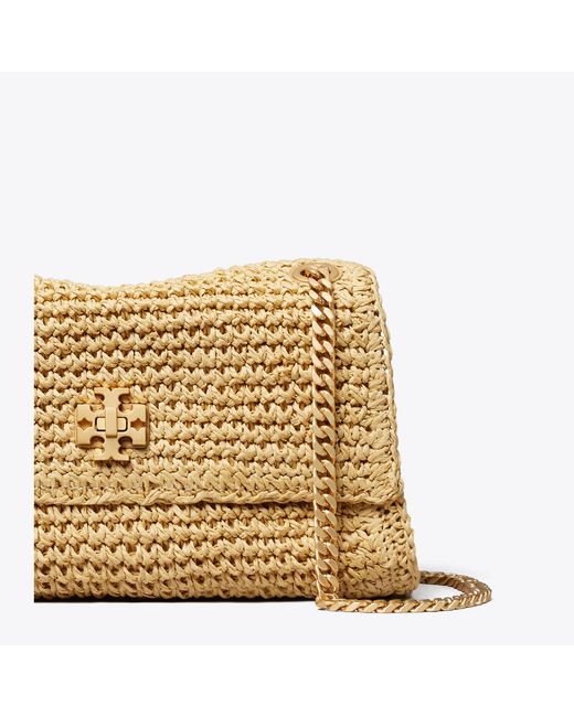 Tory Burch Metallic Mini Kira Turnlock Woven Shoulder Bag, One Size