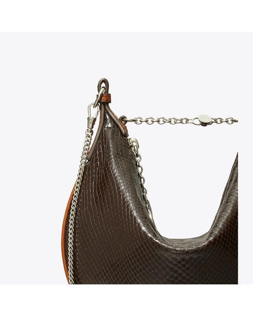Tory Burch Black Mini Chain Strap Balloon Bag