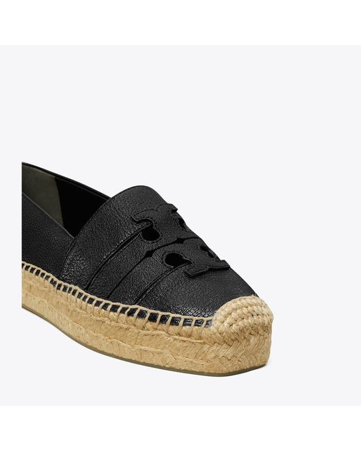 Tory Burch Black Ines Platform Espadrille