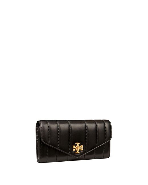 Tory Burch Kira Quilted Envelope Wallet in Black | Lyst