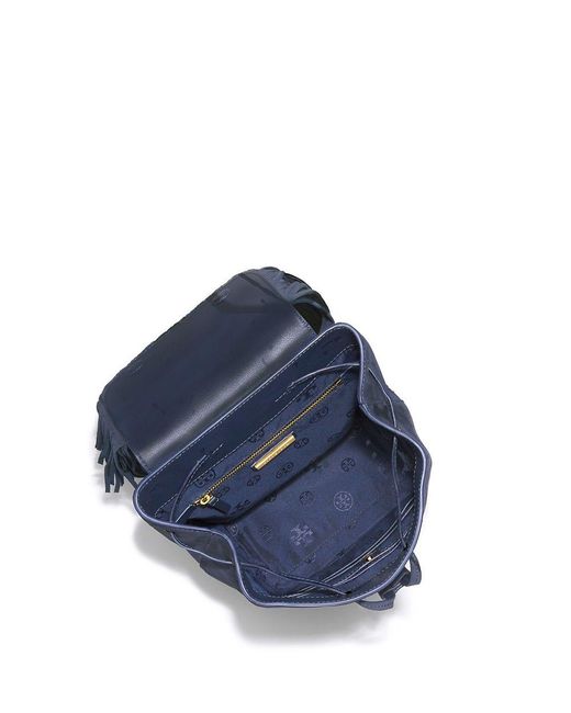 Tory Burch Navy Blue Fringed Backpack Tory Burch | Bags | Tory Burch Navy Blue Fringed Backpack  main image 4