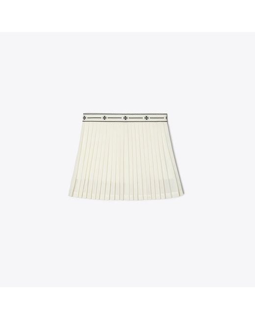 Tory Burch Natural Mesh Pleated Tennis Skirt