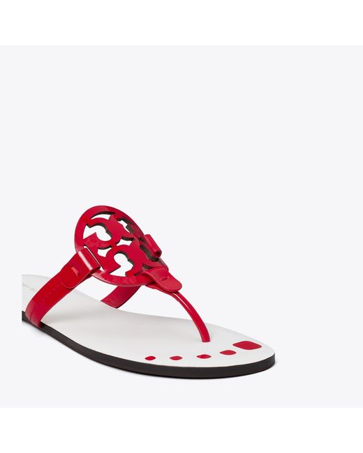 Tory Burch Red Miller Nail Polish Sandal