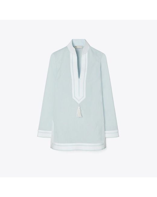 Tory Burch Blue Cotton Tory Tunic
