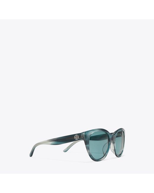 Tory Burch Blue Miller Round, One Size
