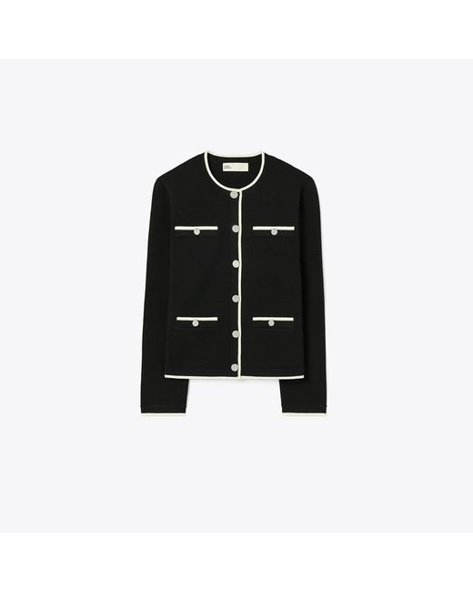 Tory Burch Black Kendra Buttoned Cardigan