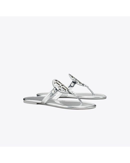 Tory Burch White Miller Metallic Sandal