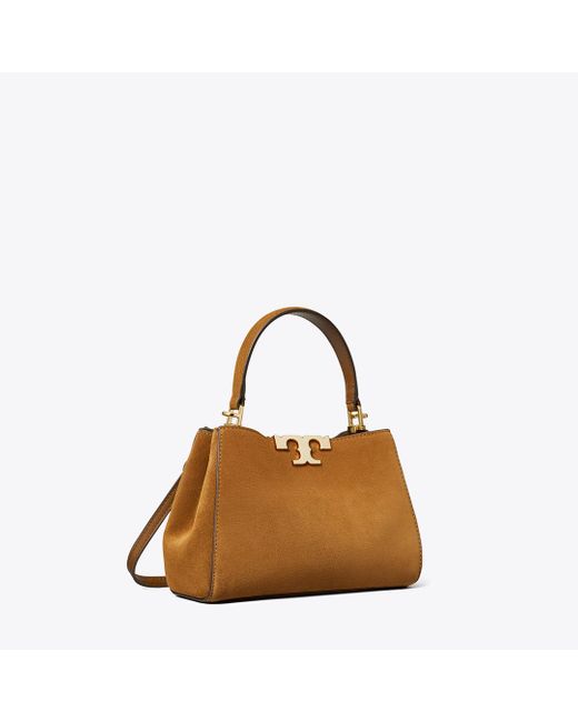 Tory Burch Brown Mini Eleanor Suede Satchel