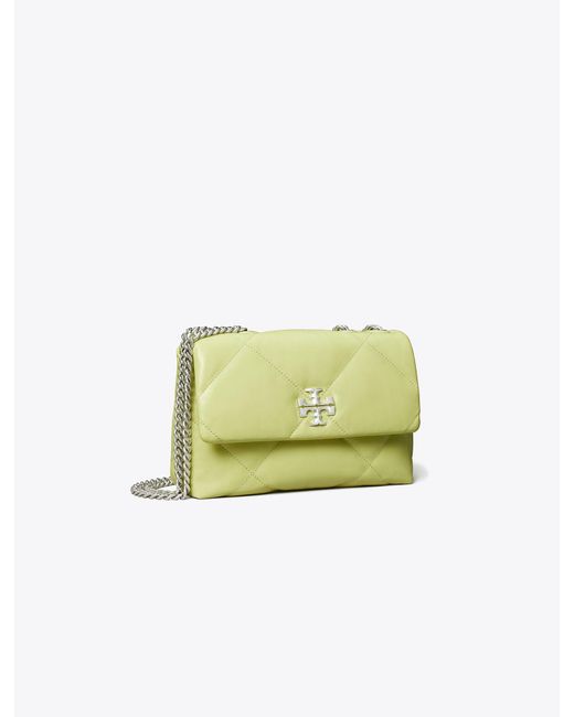 Tory Burch Green Small Kira Diamond Quilt Convertible Shoulder Bag