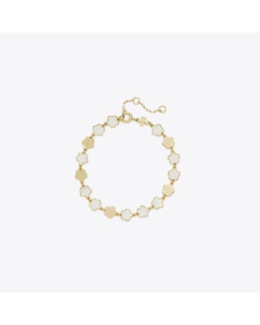 Tory Burch Metallic Kira Flower Bracelet
