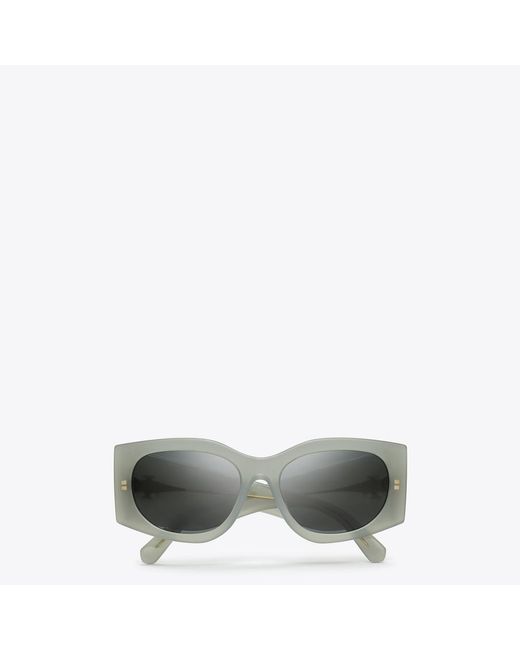 Tory Burch Gray Kira Rectangle Sunglasses, One Size