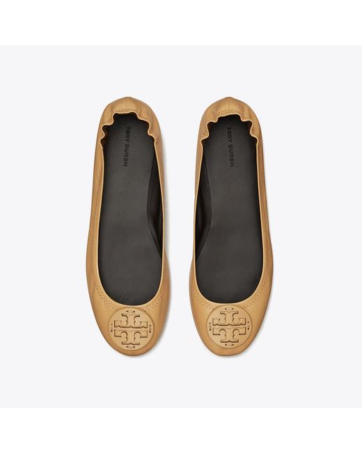 Tory Burch Natural Minnie Travel Ballet