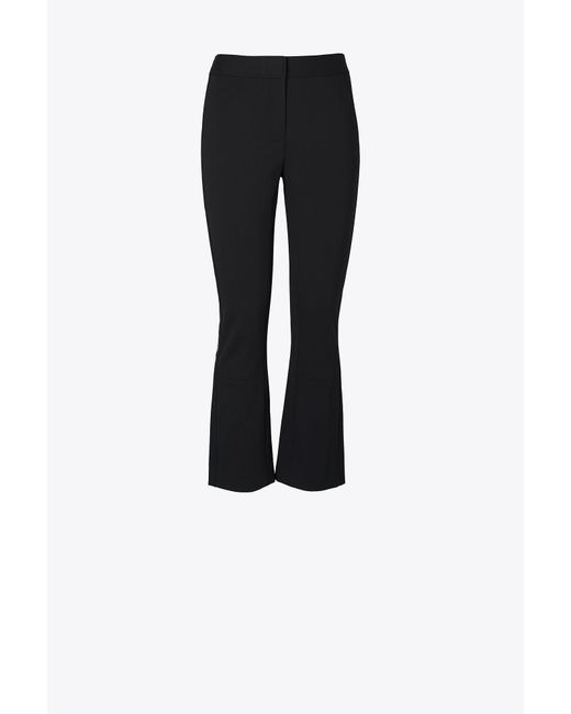Tory Burch Black Ponte Cropped Flare Pant
