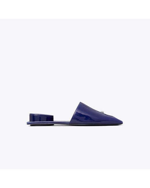Tory Burch Blue Pierced Mule