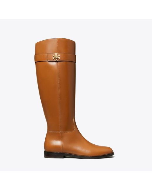 Tory Burch Brown Turnlock Riding Boot