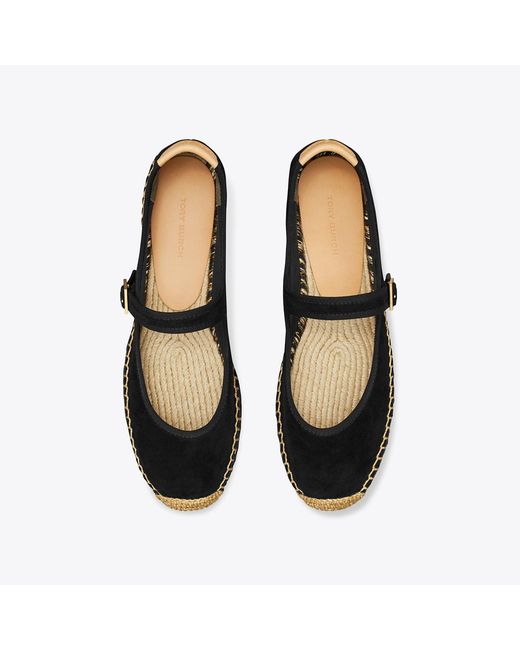Tory Burch Black Mary Jane Espadrille
