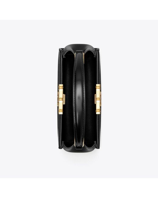 Tory Burch Black Mini Eleanor Pavé Satchel, One Size