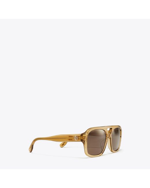 Tory Burch Brown Miller Navigator Sunglasses, One Size