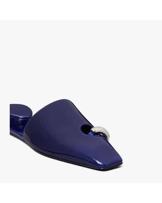 Tory Burch Blue Pierced Mule